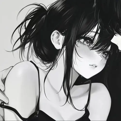 88 Ảnh Avatar Cặp Đôi Anime Trắng Đen đậm chất manga phong cách đơn giản
