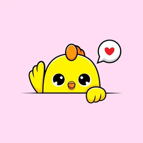Tải ngay 105 Ảnh Avatar Gà Con Chibi Cute với nét vẽ tròn trịa và biểu cảm đáng yêu