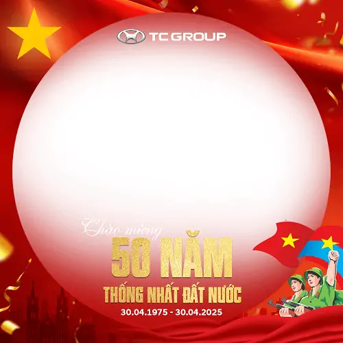 35 Khung Ảnh Avatar 50 Năm Giải Phóng Miền Nam 30/4/1975 nổi bật sắc đỏ