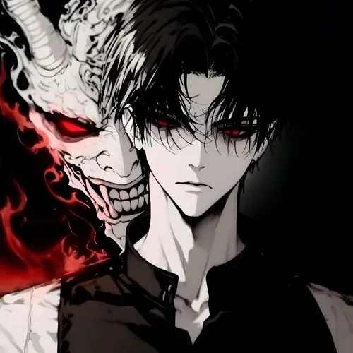 117 Ảnh Anime Nam Ngầu Lạnh Lùng Ác Quỷ khoác áo dài đen với thần thái dữ dằn